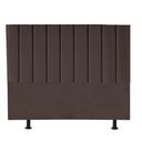 Ver imagem 1 de Cabeceira Estofada Cama Box Queen Carla 160cm Courino:marrom