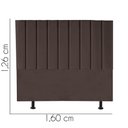 Ver imagem 3 de Cabeceira Estofada Cama Box Queen Carla 160cm Courino:marrom