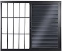Ver imagem 1 de Janela de Aluminio Veneziana 3 Folhas com Grade Linha Premium:1,00 X 1,50/preto