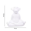 Ver imagem 4 de Enfeite Decorativo Macaco Yoga Meditação Cerâmica Branco 17 Cm F04 - D’Rossi