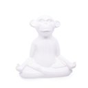 Ver imagem 1 de Enfeite Decorativo Macaco Yoga Meditação Cerâmica Branco 17 Cm F04 - D’Rossi
