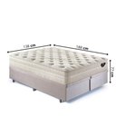 Ver imagem 3 de Base Box Baú Bipartido Casal 138x188 Suede com Colchão Audaz Molas Ensacadas