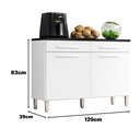 Ver imagem 3 de Balcão de Cozinha 2 Portas 2gav 1,20m Branco