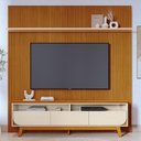 Ver imagem 2 de Rack Bancada com Painel Luna Cinamomo/off White para Tv até 75” - Madetec