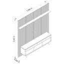 Ver imagem 5 de Rack Bancada com Painel Luna Cinamomo/off White para Tv até 75” - Madetec