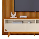 Ver imagem 4 de Rack Bancada com Painel Luna Cinamomo/off White para Tv até 75” - Madetec