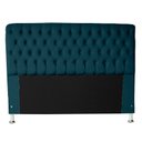 Ver imagem 2 de Cabeceira e Recamier Iza para Cama Box Casal Queen 1.60 - Suede - Sv Decor: Azul Marinho