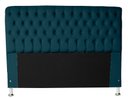 Ver imagem 2 de Cabeceira e Recamier Iza para Cama Box Casal Queen 1.60 - Suede - Sv Decor: Azul Marinho