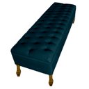 Ver imagem 3 de Cabeceira e Recamier Iza para Cama Box Casal Queen 1.60 - Suede - Sv Decor: Azul Marinho