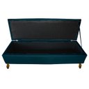 Ver imagem 4 de Cabeceira e Recamier Iza para Cama Box Casal Queen 1.60 - Suede - Sv Decor: Azul Marinho