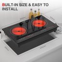 Ver imagem 2 de Gtkzw Cooktop Elétrico 24" 2400w com 2 Queimadores e Tela Touch Led