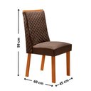 Ver imagem 3 de Mesa de Jantar Carolina Yasmin 180 cm Tampo MDF Canto Copo Laminado com 6 Cadeiras Moderna Mobília