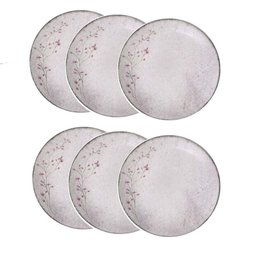 Prato Fundo de Porcelana Decorada Floralis 21cm 6un Tramontina - 1