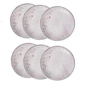 Prato Fundo de Porcelana Decorada Floralis 21cm 6un Tramontina