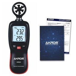 Termo-anemômetro com Certificado de Calibração - Akrom Kr925 - 2