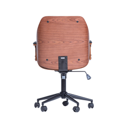 Cadeira de Escritório Ergonômica Giratória Diretor Executiva Couro Saragoça Office Preta - 7