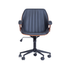 Cadeira de Escritório Ergonômica Giratória Diretor Executiva Couro Saragoça Office Preta - 5