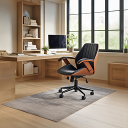 Cadeira de Escritório Ergonômica Giratória Diretor Executiva Couro Saragoça Office Preta - 2