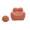 Ver imagem 3 de Poltrona Up5 Bb Italia La Mamma com Puff Listrado Vermelha