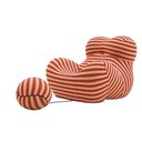 Ver imagem 1 de Poltrona Up5 Bb Italia La Mamma com Puff Listrado Vermelha