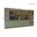 Ver imagem 2 de Armário de Cozinha Modulada Completa Reta 9 Peças 4,00m Botanic Kappesberg