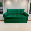 Ver imagem 2 de Sofá Small 3 Lugares 160cm Verde Suede Conforto Compacto Moderno Fácil Limpeza Herrero