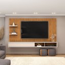 Ver imagem 1 de Painel para TV 60 Polegadas 1 Porta Friz para Sala de Estar Freijó Off White DJ Móveis