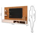 Ver imagem 2 de Painel para TV 60 Polegadas 1 Porta Friz para Sala de Estar Freijó Off White DJ Móveis