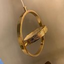 Ver imagem 2 de Pendente Redondo Regulável Metal Dourado e Vidro LED 8W Bivolt PARIS LUZ