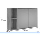 Ver imagem 3 de Armário Cozinha Plena 2 Portas 120cm Nude Demóbile