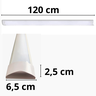 Kit 2 Calhas Led 120cm 36w 6500k Sobrepor Luz Branca - Áreas Internas - 7
