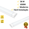 Kit 2 Calhas Led 120cm 36w 6500k Sobrepor Luz Branca - Áreas Internas - 4