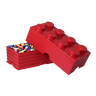 LEGO BLOCO ORGANIZADOR 8 PINOS SEM GAVETA VERMELHO - 5