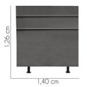 Ver imagem 3 de Cabeceira Estofada Cama Box Casal 140cm Argentina Suede Cinza Escuro- Mabe Magazine