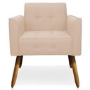 Ver imagem 2 de Kit 2 Poltronas Decorativas Pés Palito Karen Linho Bege
