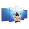 Quadro 5 Peças Anime Son Goku Genki Dama Bdz Geek Mosaico - 1