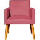 Ver imagem 3 de Kit 12 Poltronas Decorativa para Sala Nina Suede Cores Pé Palito 30cm Castanho - Suede