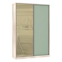 Ver imagem 1 de Guarda-roupa Solteiro Luciane 2 Portas 3 Gavetas Prime Plus 159 Cm com Espelho Reflecta