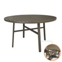 Ver imagem 2 de Mesa Verona Fendi Redonda Alumínio 1,00m Jardim Piscina Jantar Nossa Kasa