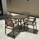 Ver imagem 4 de Mesa Verona Fendi Redonda Alumínio 1,00m Jardim Piscina Jantar Nossa Kasa