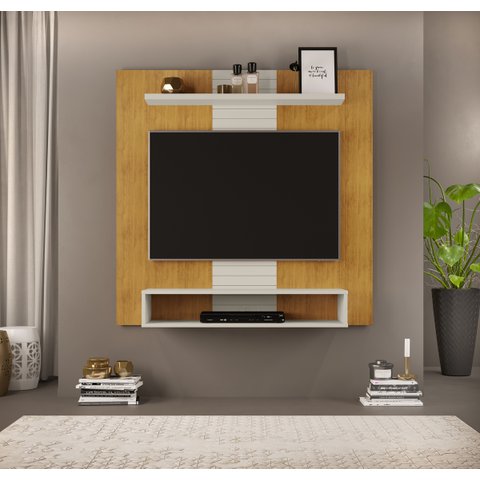 Painel Home Suspenso para Tv 47" Smart Cedro Bali Dj Móveis