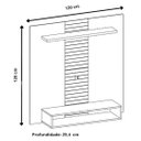 Ver imagem 2 de Painel Home Suspenso para Tv 47" Smart Cedro Bali Dj Móveis