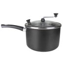 Ver imagem 4 de Pipoqueira Antiaderente Preta com Tampa de Vidro Dona Chefa