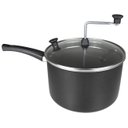 Ver imagem 1 de Pipoqueira Antiaderente Preta com Tampa de Vidro Dona Chefa