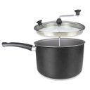 Ver imagem 5 de Pipoqueira Antiaderente Preta com Tampa de Vidro Dona Chefa