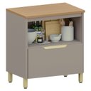 Ver imagem 3 de Balcão de Cozinha com Tampo 80cm 1 Porta Marina Cinammon L01 - Mpozenato