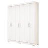 Guarda Roupa Solteiro 100% MDF 6 Portas Lana Branco - ACP MÓVEIS - 2