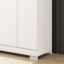 Guarda Roupa Solteiro 100% MDF 6 Portas Lana Branco - ACP MÓVEIS - 4