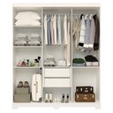 Ver imagem 3 de Guarda Roupa Solteiro 100% MDF 6 Portas Lana Branco - ACP MÓVEIS