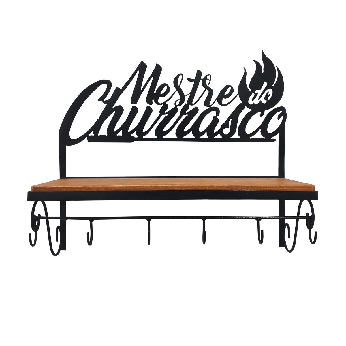 Prateleira para área de churrasco espaço gourmet porta condimento ...
